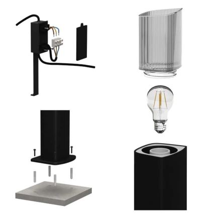 Λάμπα εξωτερικού χώρου LANA 1xE27/25W/230V IP54 45 cm