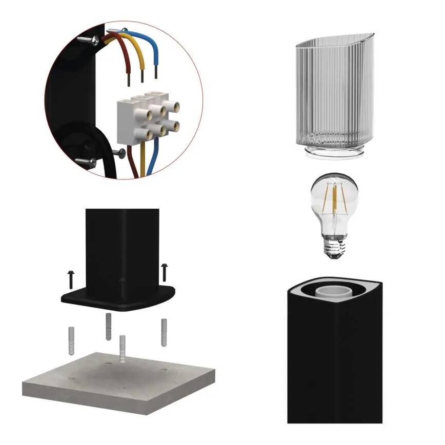 Λάμπα εξωτερικού χώρου LANA 1xE27/25W/230V IP54 75 cm