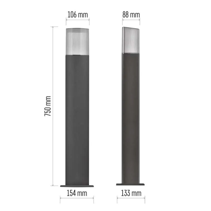 Λάμπα εξωτερικού χώρου LANA 1xE27/25W/230V IP54 75 cm