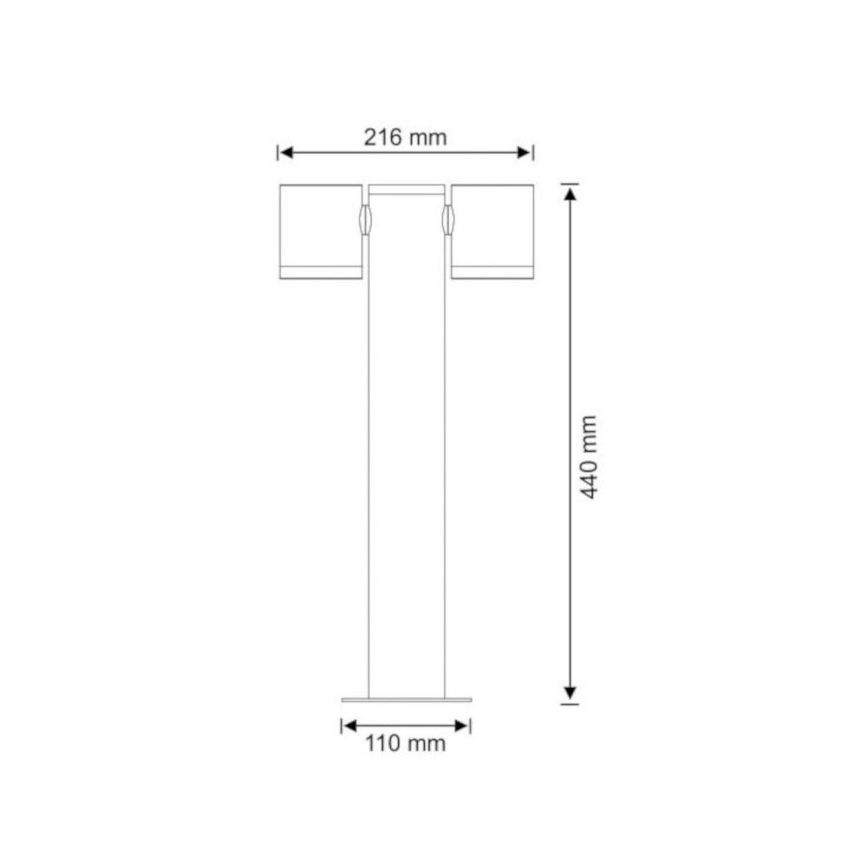 Λάμπα εξωτερικού χώρου PINO 2xGU10/10W/230V IP44 44 cm