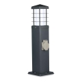 Λάμπα εξωτερικού χώρου με πρίζες SCHUKO 1xE27/13W/230V IP44