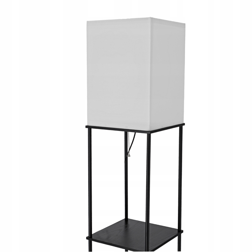 Λάμπα δαπέδου με ράφια 1xE27/40W/230V μαύρη/λευκή
