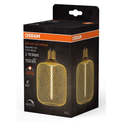 Λαμπτήρας Dimming LED DECOR FILAMENT E27/3,5W/230V 1800K χρυσαφί - Osram