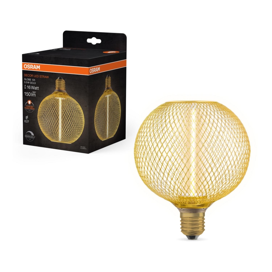 Λαμπτήρας Dimming LED DECOR  FILAMENT G125 E27/3,5W/230V 1800K χρυσαφί - Osram