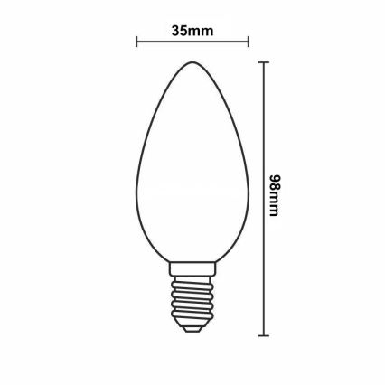 Λαμπτήρας Dimming LED FILAMENT C35 E14/6W/230V 4000K