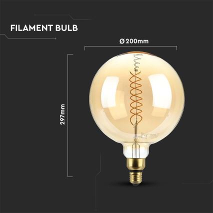 Λαμπτήρας Dimming LED FILAMENT G200 E27/8W/230V 1800K