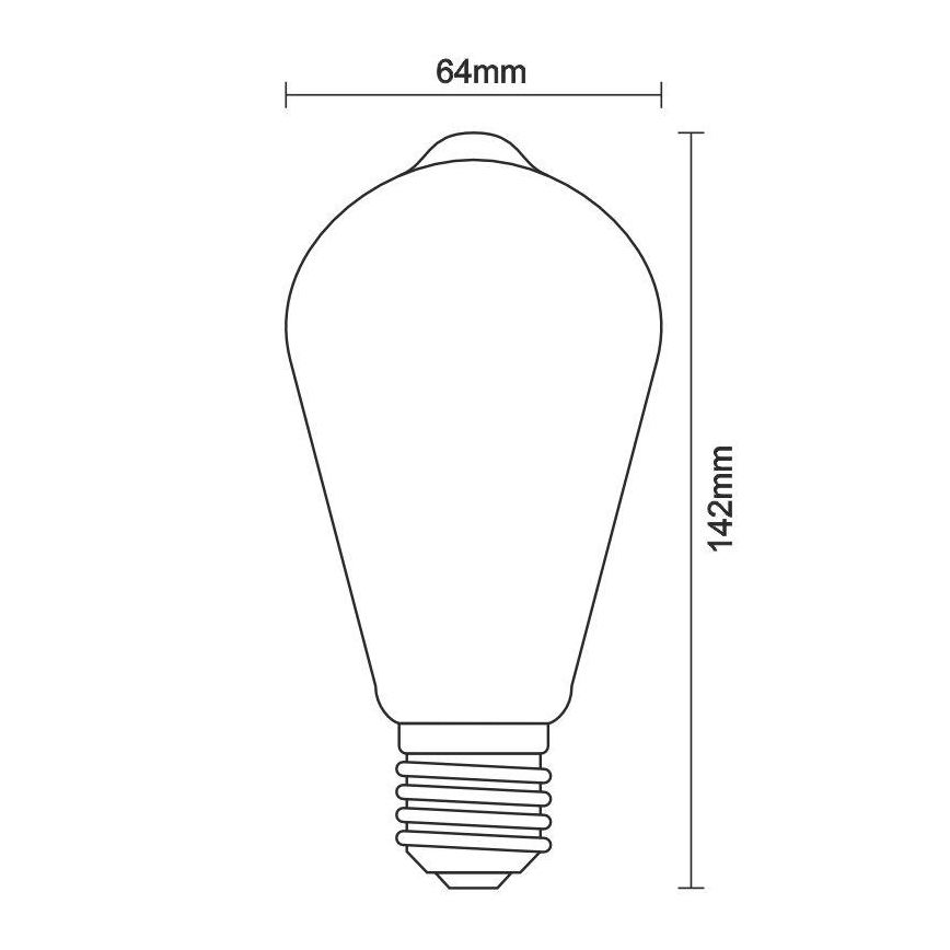Λαμπτήρας Dimming LED FILAMENT ST64 E27/11W/230V 4000K
