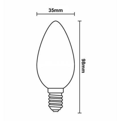 Λαμπτήρας Dimming LED FILAMENT VINTAGE C35 E14/6W/230V 2000K