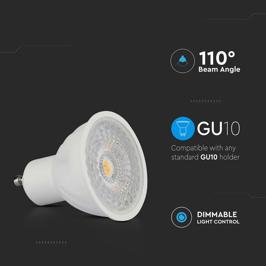 Λαμπτήρας Dimming LED GU10/6W/230V 3000K 110°