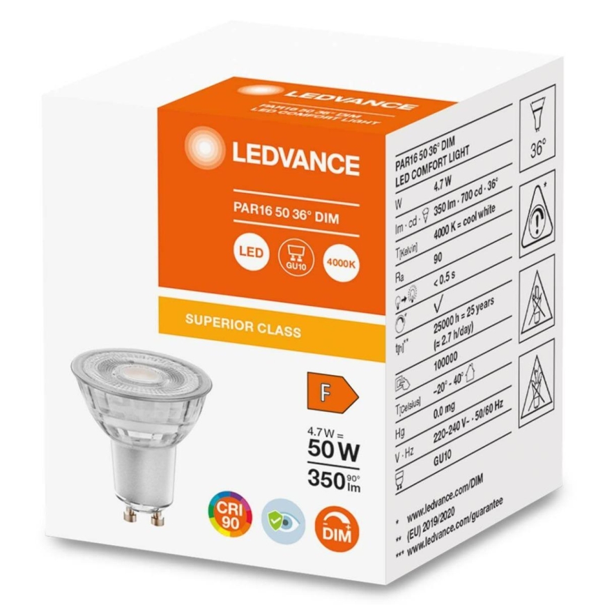 Λαμπτήρας Dimming LED PAR16 GU10/4,7W/230V 4000K 36° CRI 90 - Osram