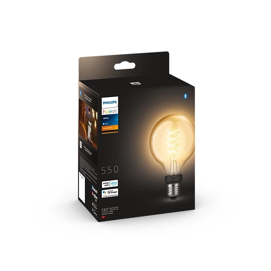 Λαμπτήρας Dimming LED Philips Hue WHITE FILAMENT G93 E27/7,2W/230V 2100K
