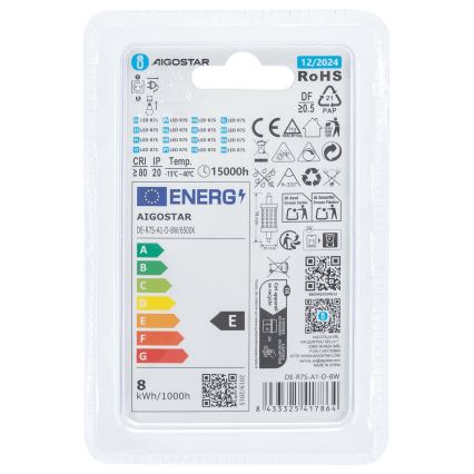 Λαμπτήρας Dimming LED R7s/8W/230V 6500K - Aigostar