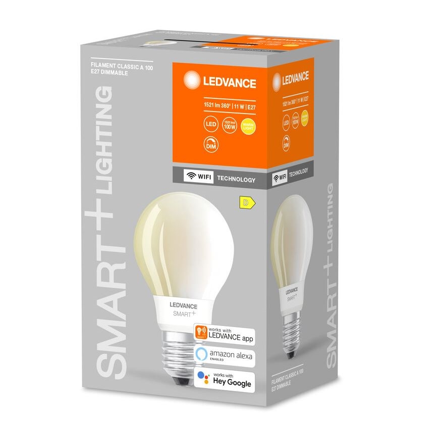 Λαμπτήρας Dimming LED SMART+ FILAMENT E27/11W/230V 2700K Wi-Fi - Ledvance