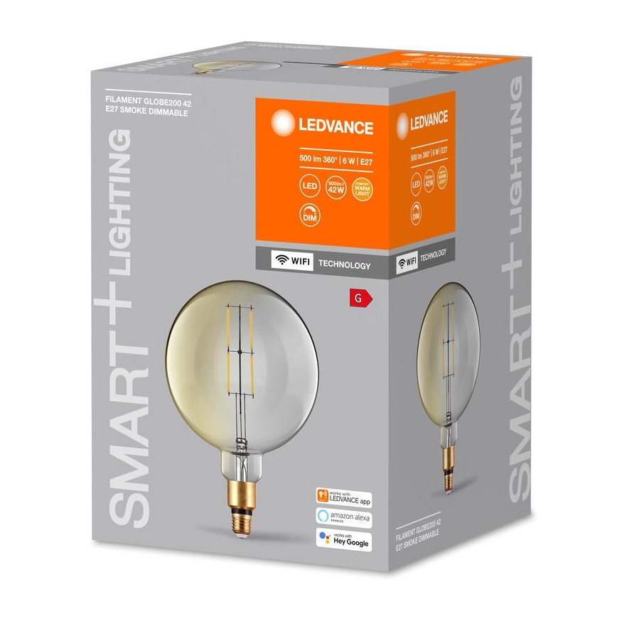 Λαμπτήρας Dimming LED SMART+ GLOBE G200 E27/6W/230V 2500K Wi-Fi - Ledvance