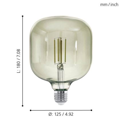 Λαμπτήρας Dimming LED VINTAGE E27/4W/230V 3000K  - Eglo 12597