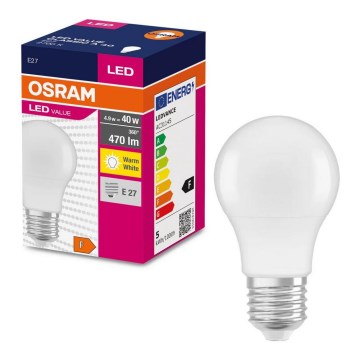 Λαμπτήρας LED A40 E27/4,9W/230V 2700K - Osram