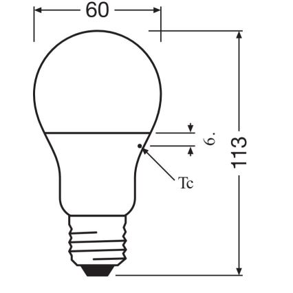 Λαμπτήρας LED A60 E27/8,5W/230V 2700K - Osram