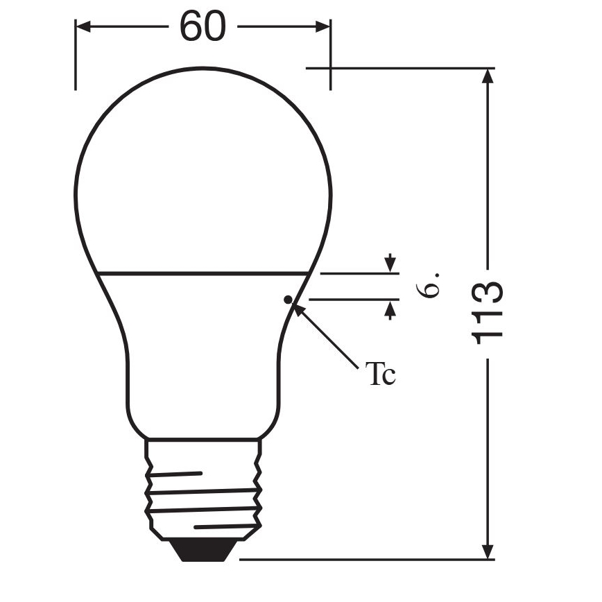 Λαμπτήρας LED A60 E27/8,5W/230V 2700K - Osram