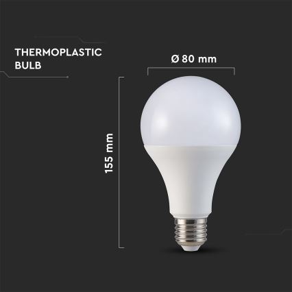 Λαμπτήρας LED A80 E27/20W/230V 6500K