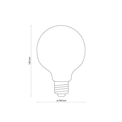 Λαμπτήρας LED AMBER G95 E27/6,5W/230V 3200K