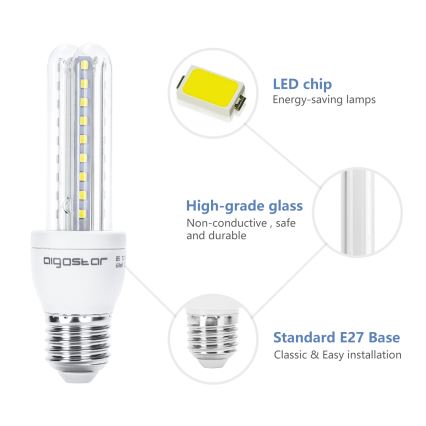 Λαμπτήρας LED B5 E27/8W/230V 6500K - Aigostar