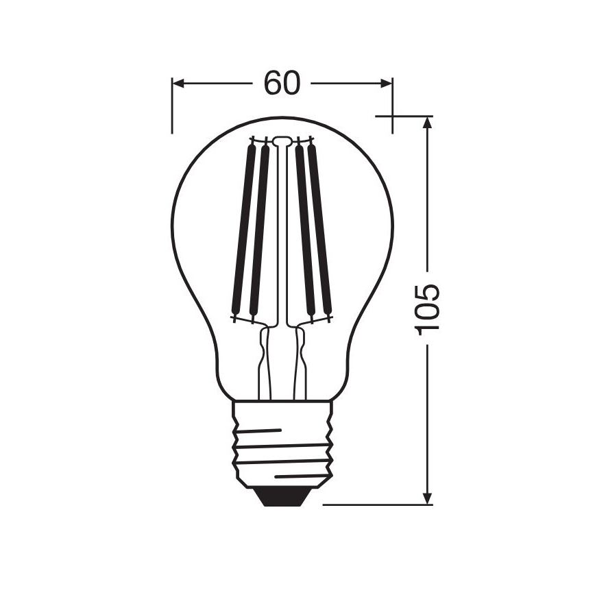 Λαμπτήρας LED FILAMENT A100 E27/11W/230V 4000K - Osram