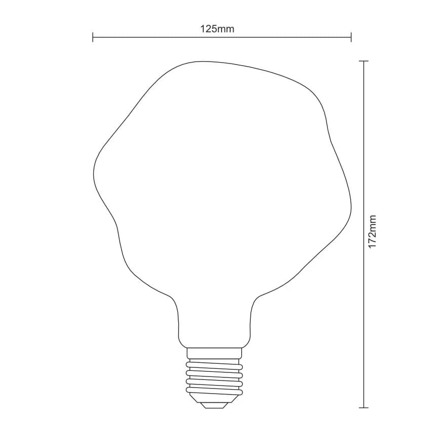 Λαμπτήρας LED FILAMENT BUMPED SMOKE G125 E27/4W/230V 2000K smoky