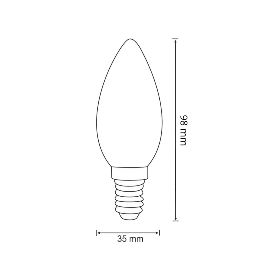 Λαμπτήρας LED FILAMENT C37 E14/2W/230V 3000K