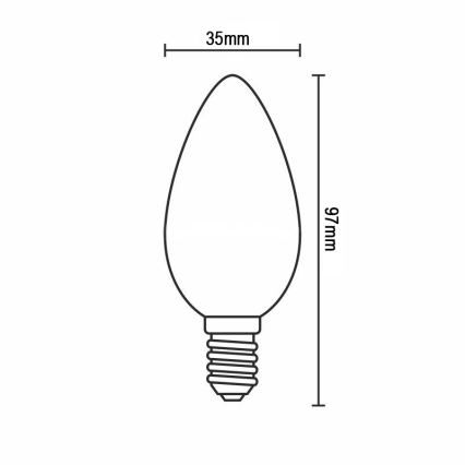Λαμπτήρας LED FILAMENT C37 E14/6W/230V 3000K