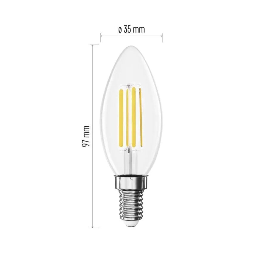 Λαμπτήρας LED FILAMENT E14/3,8W/230V 4000K Ενεργειακή κλάση A