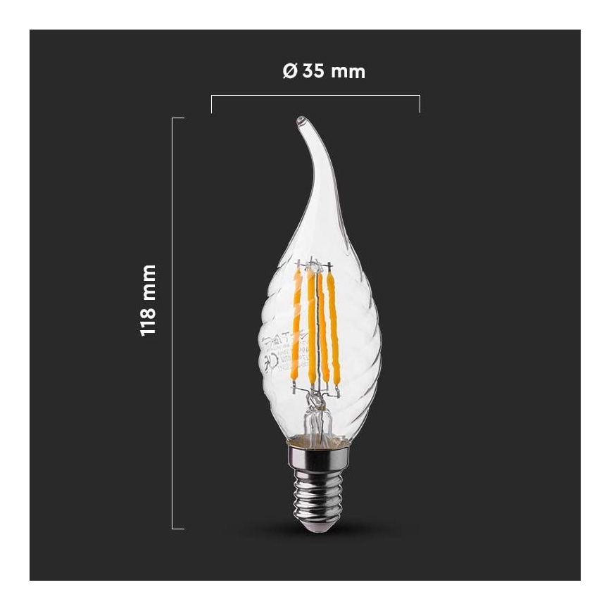Λαμπτήρας LED FILAMENT E14/4W/230V 4000K