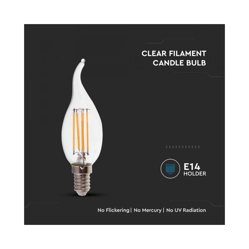 Λαμπτήρας LED Filament E14/4W/230V 4000K