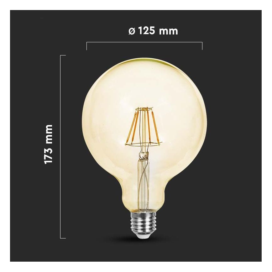 Λαμπτήρας LED FILAMENT G125 E27/12W/230V 2200K