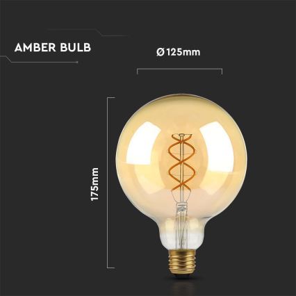 Λαμπτήρας LED FILAMENT G125 E27/5W/230V 1800K