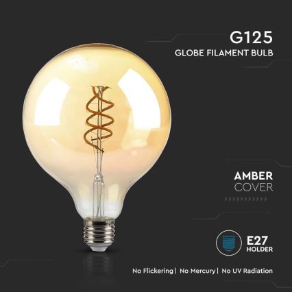 Λαμπτήρας LED FILAMENT G125 E27/6W/230V 1800K