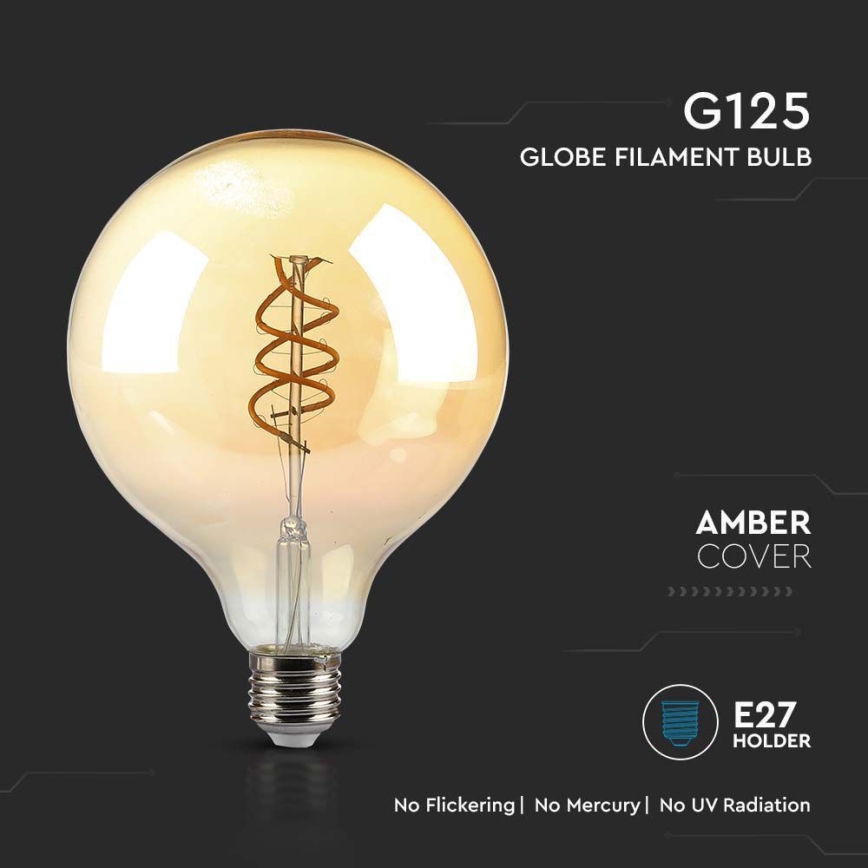 Λαμπτήρας LED FILAMENT G125 E27/6W/230V 1800K