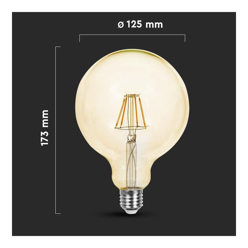 Λαμπτήρας LED FILAMENT G125 E27/6W/230V 2200K