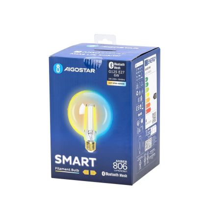 Λαμπτήρας Dimming LED FILAMENT MESH Smart G125 E27/6W/230V 2700-6500K - Aigostar