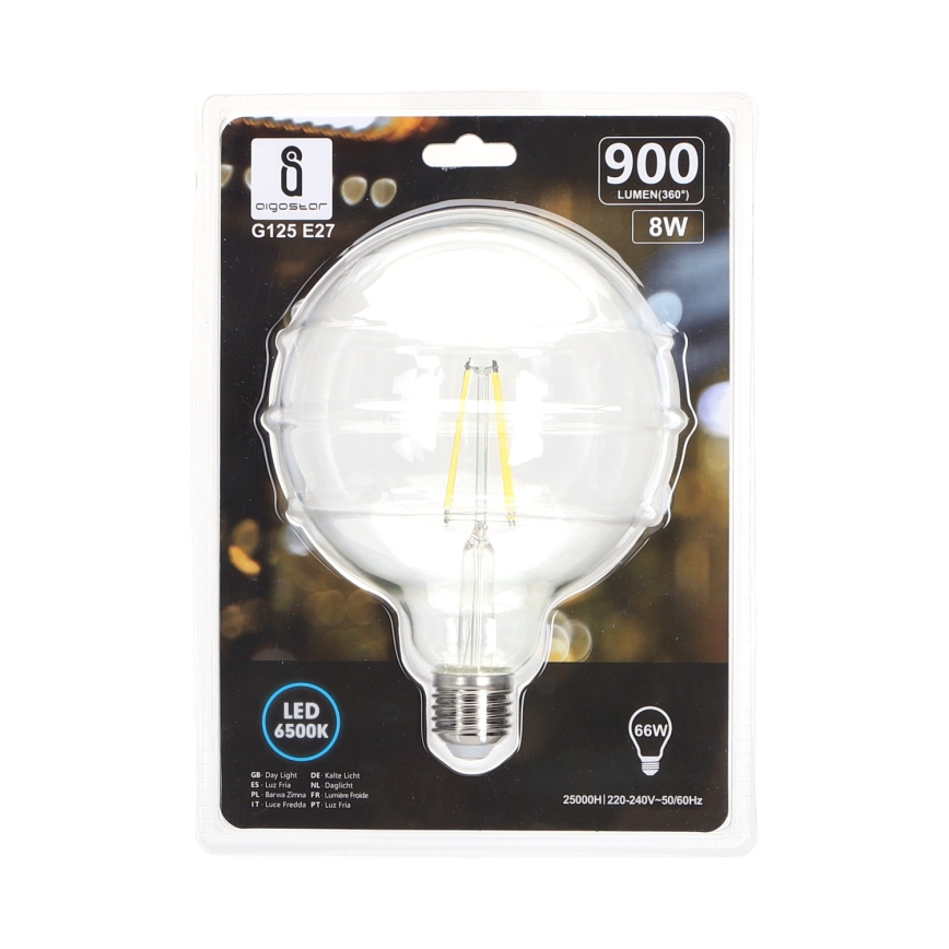 Λαμπτήρας LED FILAMENT G125 E27/8W/230V 6500K - Aigostar