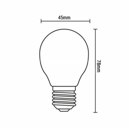 Λαμπτήρας LED FILAMENT G45 E14/4W/230V 3000K