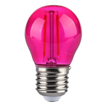 Λαμπτήρας LED FILAMENT G45 E27/2W/230V ροζ
