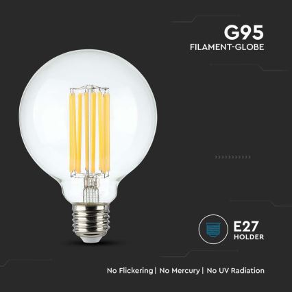 Λαμπτήρας LED FILAMENT G95 E27/6W/230V 3000K