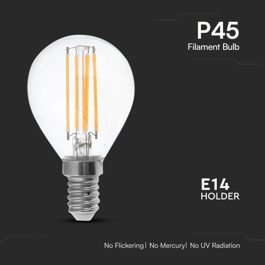 Λαμπτήρας LED FILAMENT P45 E14/6W/230V 4000K