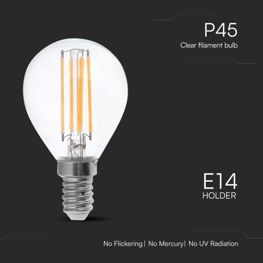 Λαμπτήρας LED FILAMENT P45 E14/6W/230V 6500K