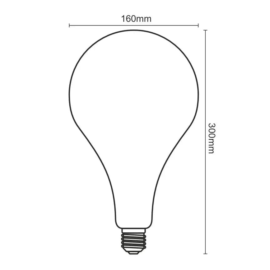 Λαμπτήρας LED FILAMENT SPIRAL VINTAGE A165 E27/4W/230V 2000K