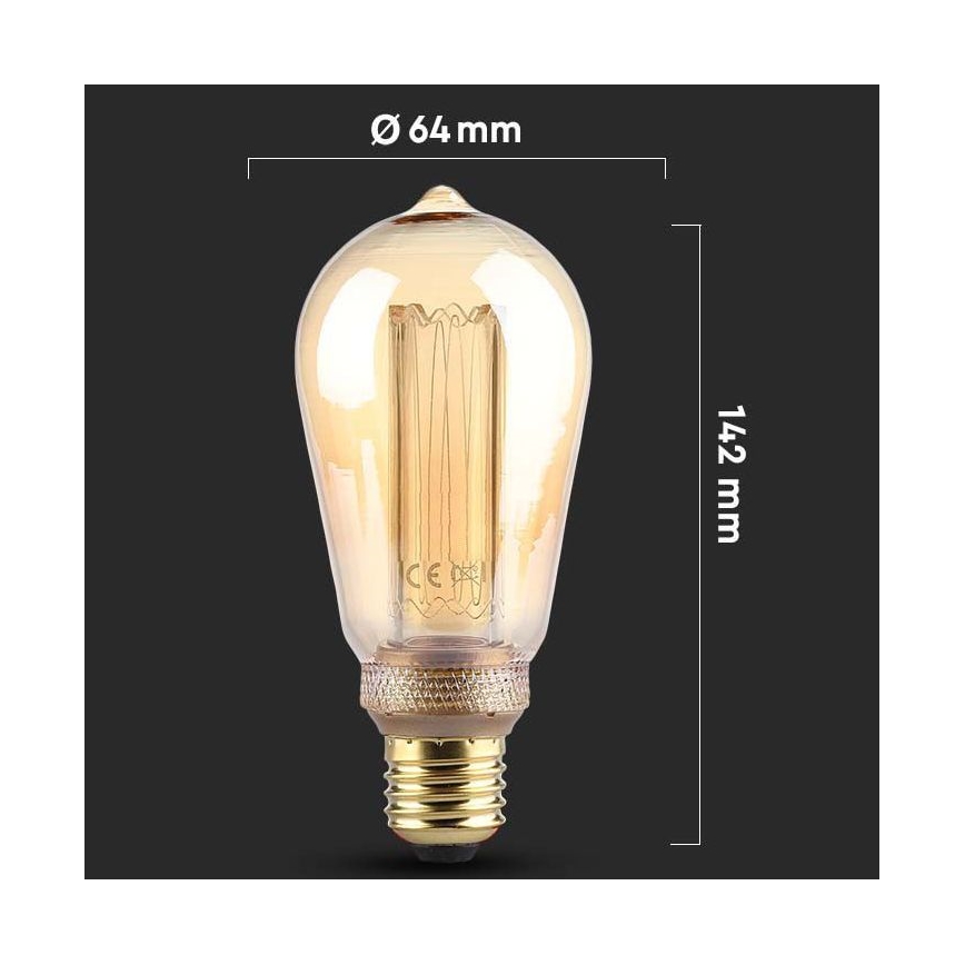Λαμπτήρας LED FILAMENT ST64 E27/4W/230V 1800K Art Edition