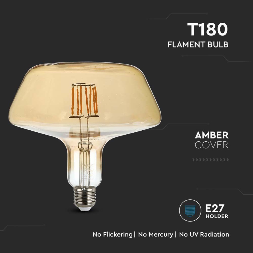 Λαμπτήρας LED FILAMENT T180 E27/8W/230V 1800K