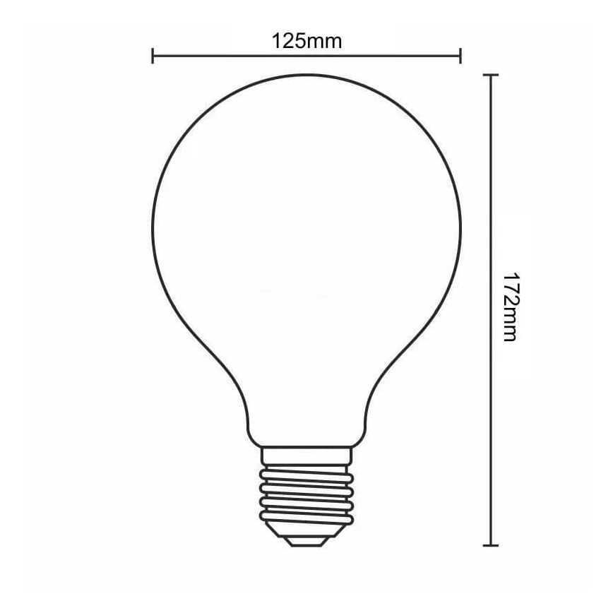 Λαμπτήρας LED FILAMENT VINTAGE LOVE G125 E27/2W/230V 2000K