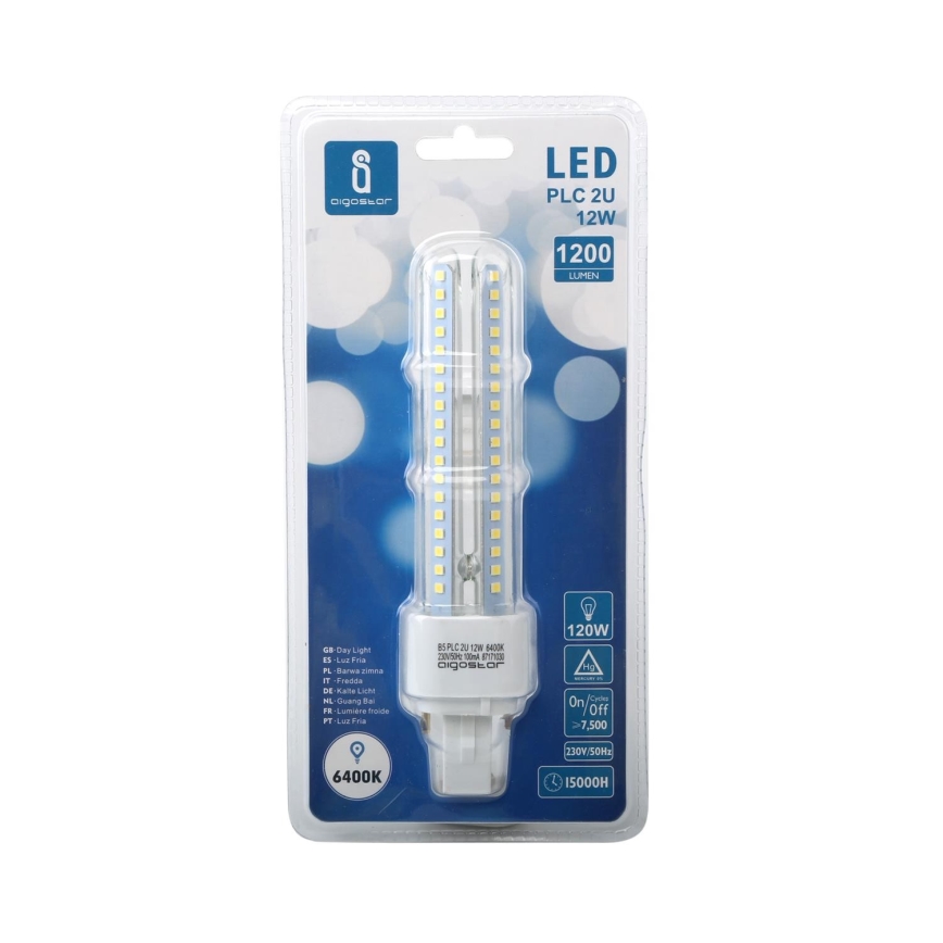 Λαμπτήρας LED G24D-3/12W/230V 6500K - Aigostar