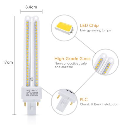 Λαμπτήρας LED G24D-3/15W/230V 4000K - Aigostar